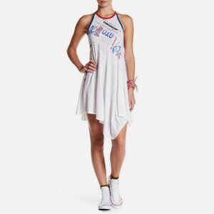 Free People Batter Up Mini Dress Neutral Combo
